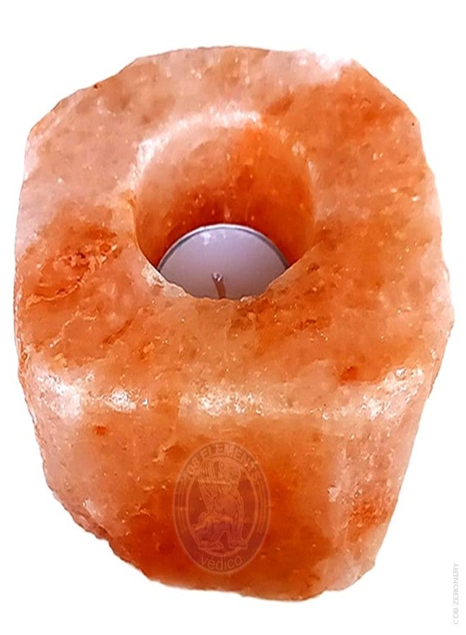 108 ELEMENTS Hand Carved Hand Made Himalayan Salt Candle Holders with Healing Properties, Purification, Spirituality, Feng Shui, Prosperity Harmony Wellness Natural Healing Ideal for Home Décor - Image 2